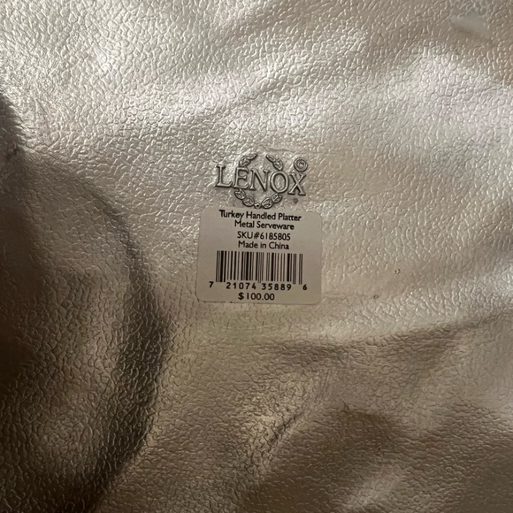 NEW Vintage LENOX Turkey Platter with Handle, 24" X 16" Tray with two Handles - Picture 4 of 7